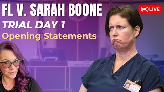 FL v Sarah Boone Trial Day 1  Opening Statements Suitcase in court Boones Ex Testifies [upl. by Dan]