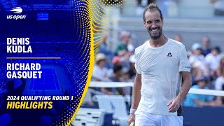 Denis Kudla vs Richard Gasquet Highlights  2024 US Open Qualifying Round 1 [upl. by Josephson]