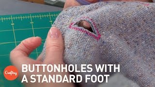 How to Sew Buttonholes with a Regular Foot  Sewing Tutorial with Alison Smith [upl. by Barbarese950]