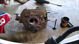 How to TOP OVERHAUL and VALVE GRIND Honda TMX 155 [upl. by Perlman]