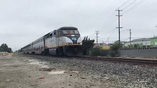 Amtrak Capitol Corridor on Washington Ave San Leandro CA [upl. by Ellennej]