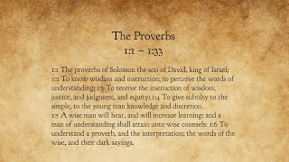 The Proverbs 11  133 ✝ Old Testament ✝ King James Bible audiobook [upl. by Nannaihr]