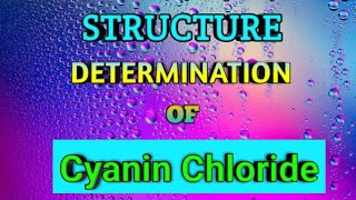 Structure Elucidation of Cyanin Chloride  Synthesis of Cyanidin Chloride [upl. by Reseda967]