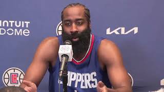 Im not a system player Im a system  James Harden at Clippers introductory press conference [upl. by Johnathon]