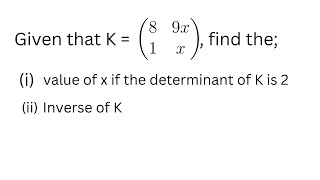 Mastering Matrix Algebra Unveiling the Missing Element x Adjoint and Inverse [upl. by Stromberg554]