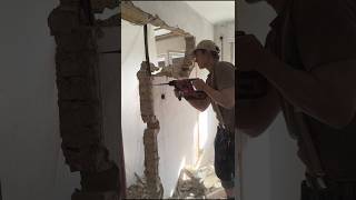 DoppeltürDurchbruch werkstatt holzwerken handwerk werkstatt diy holz abriss renovation [upl. by Yliak]