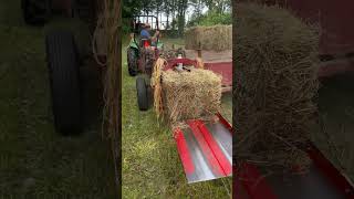 John Deere 3038e with a new holland 268 baler [upl. by Ayrolg]