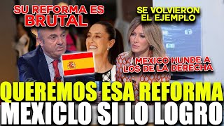 HERMOSAS PERIODISTAS ESPAÑOLAS CELEBRAN LA REFORMA JUDICIAL DE MEXICO AMLO APLASTA LA DERECHA [upl. by Rayna]