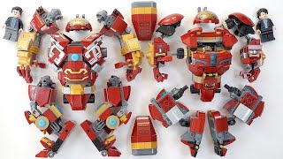 LEGO Avengers Infinity War Hulkbuster VS Hulkbuster  LEGO 76247 VS 76104 Size Comparison [upl. by Leyameg]