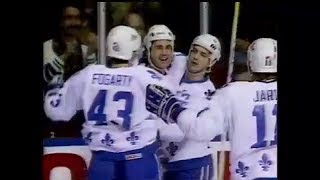 Flames vs Nordiques 198990 [upl. by Eetsim677]