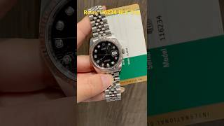 Rolex 116234 datejust black dial with card 36mm shorts 名表tv rolex [upl. by Zile]