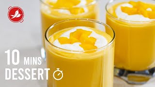 Mango Mousse  2 ingredients Dessert  10 minutes Mango Dessert Recipe [upl. by Einavoj]