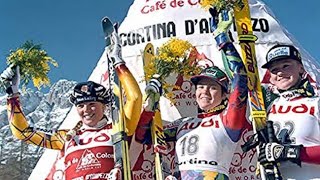 Isolde Kostner wins downhill Cortina 1996 [upl. by Yarvis]