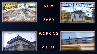 Shed Working Video 🫨 Butiful Rooftop Making Video ❤️ youtube fabrication engineering tarrace [upl. by Ltney]