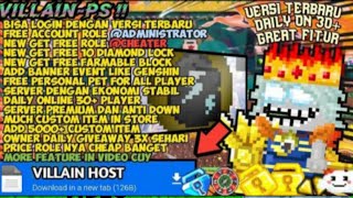 NEW GROWTOPIA PRIVATE SERVER VILLAINPS 😲 CHEAP ROLE ✅ EASY RICH NEW GET VIP ROLE [upl. by Surbeck462]