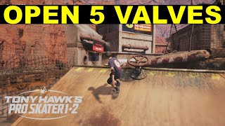 How to Open 5 Valves  Downhill Jam  Tony Hawks Pro Skater 12 Gameplay Walkthrough [upl. by Zonda]