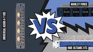 Preamp shootout RME OctaMic XTC vs Universal Audio 4710d and Manley Force [upl. by Lladnor574]