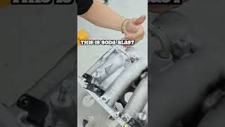 Hydro Blasting vs Soda Blasting on an INTAKE MANIFOLD [upl. by Damalis]