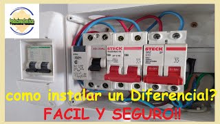 ASÍ de FACIL se instala un INTERRUPTOR diferencialDISYUNTOR [upl. by Aiden920]