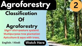 Classification of AF part  2  agri silvi pastoral system  scoringscience4120 [upl. by Aicssej]