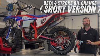 Beta 4 Stroke Oil Change Short Version [upl. by Sivek254]