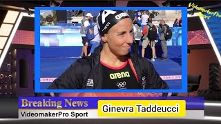 Olimpiadi Parigi Ginevra Taddeucci fantastica medaglia di bronzo nuoto acque libere 10km [upl. by Akirahs]