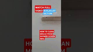 HOW TO CLEAN MOULD OFF SHOWER SCREEN SEAL [upl. by Rekoob]