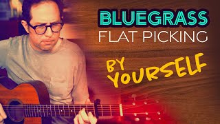 Bluegrass Flatpicking Guitar Lesson  good practice for left amp right hand synchronization  EP458 [upl. by Ekyt]