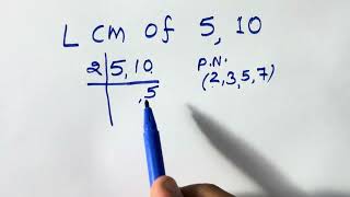 Lcm of 5 amp 10  lcm by division method  Example  Hindi  Surendra khilery [upl. by Gerius]