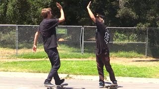 AARON LEARNS OLLIE LATE BACKFOOT KICKFLIPS [upl. by Rosita]