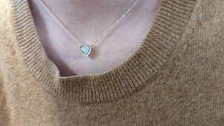 Small Moissanite Heart Necklace  14k Gold Moissanite Heart Necklace  Mini Heart Necklace [upl. by Ecidna]