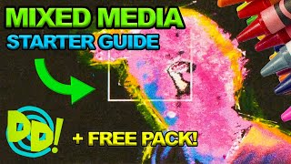 how to make mixed media animations  FREE pack [upl. by Leeda]