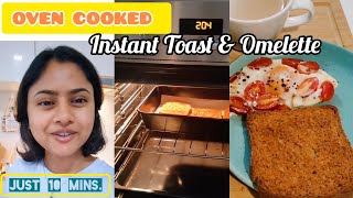 How to make Toast in an OvenHow to make omelette in MicrowaveQuick and Easy snack10 minsrecipe [upl. by Anidene878]