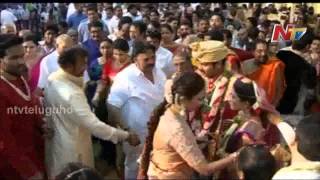 Dasari Narayana Rao Blesses Manchu Manoj and Pranathi Reddy  NTV [upl. by Ronnica]