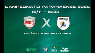 PARANAENSE 2024  FEMININO  SUB19  SÉRIE A  PM TOLEDO  AVOTOL X PM SÃO JOSÉ DOS PINHAIS [upl. by Spanjian]