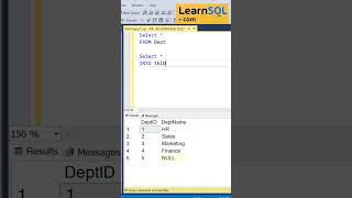 SQL Tip  Create New Table From Existing Table sqltips [upl. by Occer]