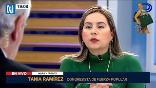 Fujimorista Tania Ramírez expresa su orgullo a Mario Ghibellini por ser una congresista emprendedora [upl. by Aliet614]