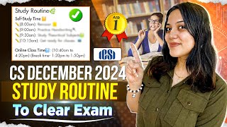 CS Study Routine for December 2024 attempt  Daily  Weekly  Monthly targets  Neha Patel [upl. by Meeks]