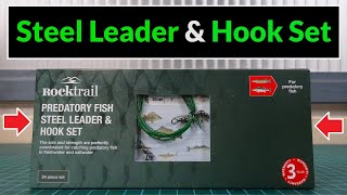 Rocktrail predatory Fish Steel Leader amp Hook Set from Lidl  First Impressions [upl. by Richmound]