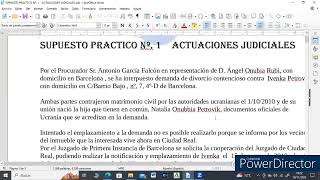 CASO PRACTICO ACTUACIONES JUDICIAES [upl. by Anders94]