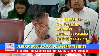 Alberto Rodulfo AR De La Serna nearly faced contempt during the Camara quadcom hearing [upl. by Annor]