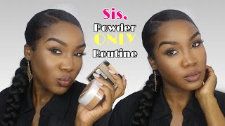 FULL COVERAGE POWDER FOUNDATION ROUTINE For Beginners  Makeup For Black Women [upl. by Infeld]