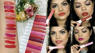 ALL SHADESMAYBELLINE SUPER STAY MATTE INK LIQUID LIPSTICKS  SWATCHES AND REVIEW  KOLKATA INDIA [upl. by Jacinthe544]