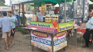 Extremely Cheesy Sandwich at Baroda Dairy  Street food fundas  Indian street food [upl. by Block]