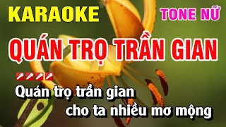 Karaoke Quán Trọ Trần Gian Tone Nữ  Nhạc Sống Nguyễn Linh [upl. by Ettenim932]