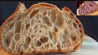 Pane alveolato con il lievito madre🥖lievito di birra🥖 impasto a mano🥖Sourdough bread recipe 🥖 [upl. by Yenetruoc]