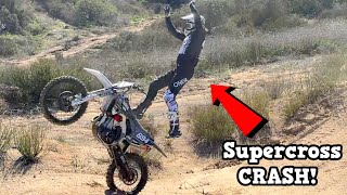 I CRASHED Riding Supercross  Buttery Vlogs Ep234 [upl. by Kati]