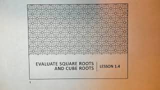 PreAlgebra Lesson 14  Evaluate Square Roots and Cube Roots [upl. by Ellemrac]