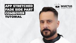 Haircut Tutorial  APP Stretched Fade Side Part Combover [upl. by Arias183]