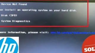 How To Fix Boot Device Not Found Hard Disk 3F0 Error  HP Probook Laptop [upl. by Akeryt67]